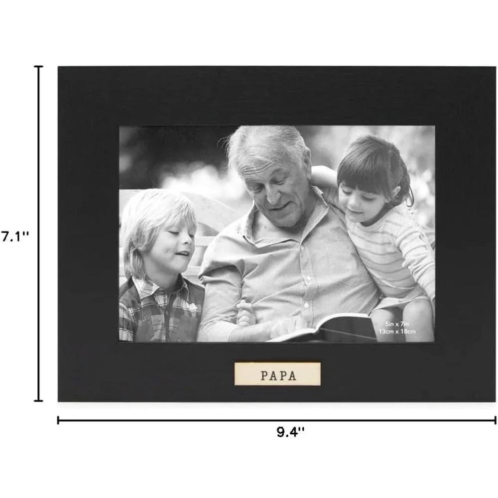 New Isaac Jacobs Papa‎ Black Picture Frame 5x7 Photo Home Decor Gift New